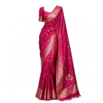 Queen Pink Banarasi Uppada Silk Saree
