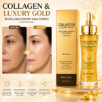 3W CLINIC Collagen & Luxury 24K Gold Revitalizing Comfort Gold Essence 150ml - Image 3