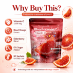 Jamsai Blood Orange C Vitamin C 1000mg Elderberry Powder Drink - Image 4