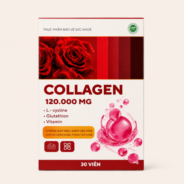 Collagen 120,000mg with Glutathione & L-Cystine – 30 Capsules
