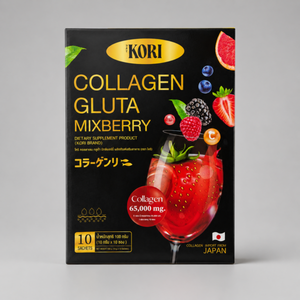 KORI Collagen Gluta Mixberry – Premium Collagen Dietary Supplement (10 Sachets)