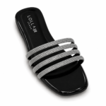 LOLLA Triple Rhinestone Strap Flat Slide - Image 6
