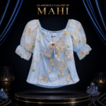 Thai Embroidered Organza Puff Sleeve - Image 5