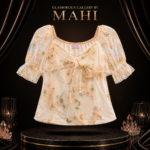Thai Embroidered Organza Puff Sleeve - Image 7