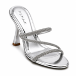 Penne Rhinestone Multi-Strap Metallic Heel - Image 2