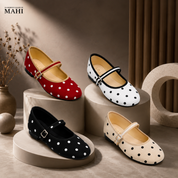LOLLA Polka Dot Mary Ballet Flats