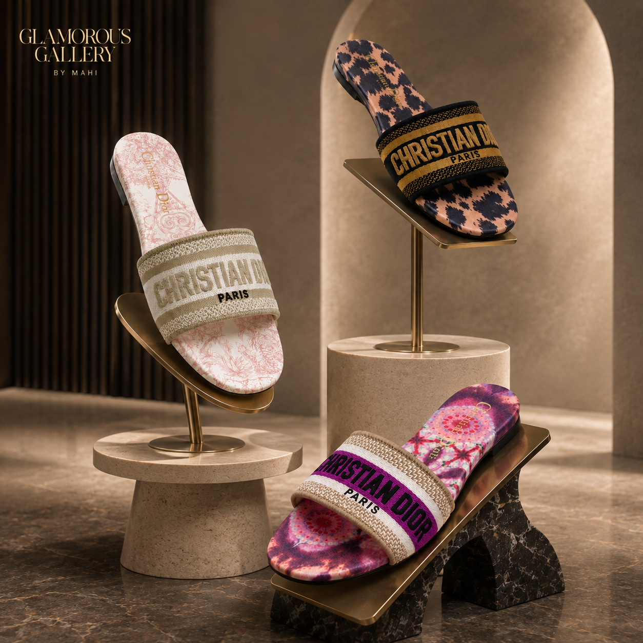 10676a07-ddc1-49ff-8d03-411f724762f5 Christian Dior Designer Slide Sandals - Image 1