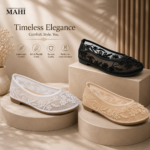 ZEVIDA Floral Embroidered Mesh Ballet Flats
