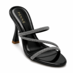 Penne Rhinestone Multi-Strap Metallic Heel - Image 3
