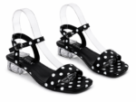 ZEVIDA Polka Dot Low Block Heel Sandals - Image 3