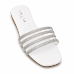 LOLLA Triple Rhinestone Strap Flat Slide - Image 3