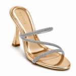 Penne Rhinestone Multi-Strap Metallic Heel - Image 4