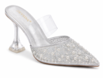 ZEVIDA Pearl & Rhinestone Pointed-Toe Heeled Mules - Image 4