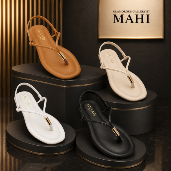 LOLLA Minimalist T-Strap Flat Sandals