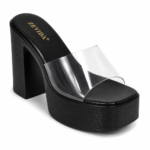 ZEVIDA Clear Strap Platform Block Heel Mules - Image 3
